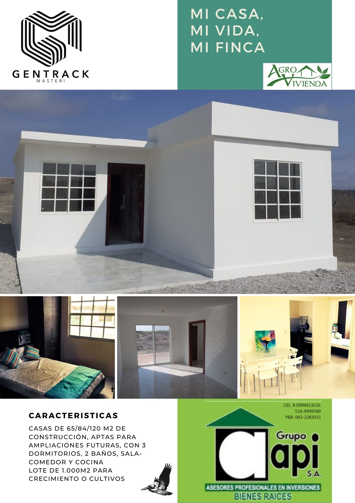 flyer agrovivienda con logo api